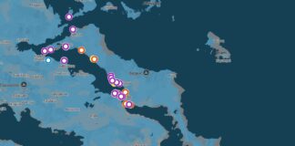 Live Χάρτης: Που έχει τσούχτρες, μωβ μέδουσες στη Χαλκίδα και όλη την Εύβοια χαρτης με μωβ μεδουσες στην ΕΥβοια